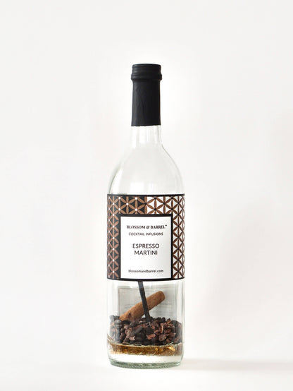 Bottle of Espresso Martini cocktail mix 